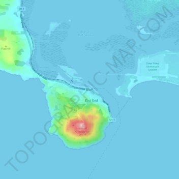 Bluff topographic map, elevation, relief