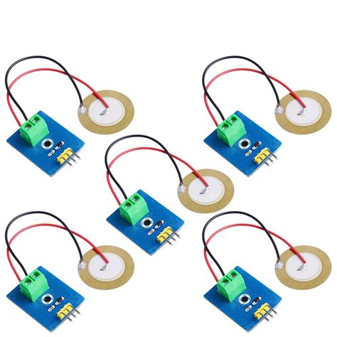 5pcs 52pi Vibration Sensor Module Ceramic Piezo Analog Signal For Raspberry Pi Mcu Stm32 Esp32