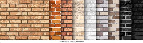 Realistic Vector Brick Wall Seamless Pattern Stock Vector (Royalty Free ...