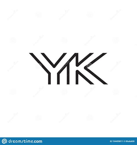 Linha Moderno Original Do Logotipo Da Letra Inicial YK Ilustração do