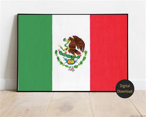 Mexico Flag Wall Art, Instant Digital Download, Printable Wall Art, JPG ...