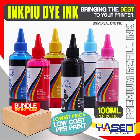 Inkpiu UV Dye Ink 100ml 1 Box 100 Bottles Shopee Philippines