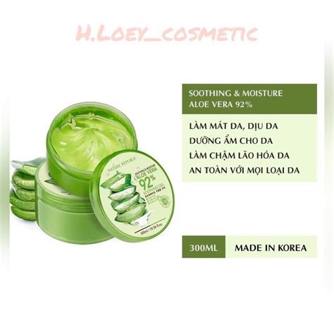 Gel Nha Đam Nature Republic đa năng dưỡng da Aloe Vera 92 Soothing Gel