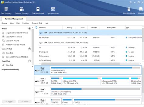 Phần mềm Quản lý và phân vùng ổ cứng MiniTool Partition Wizard