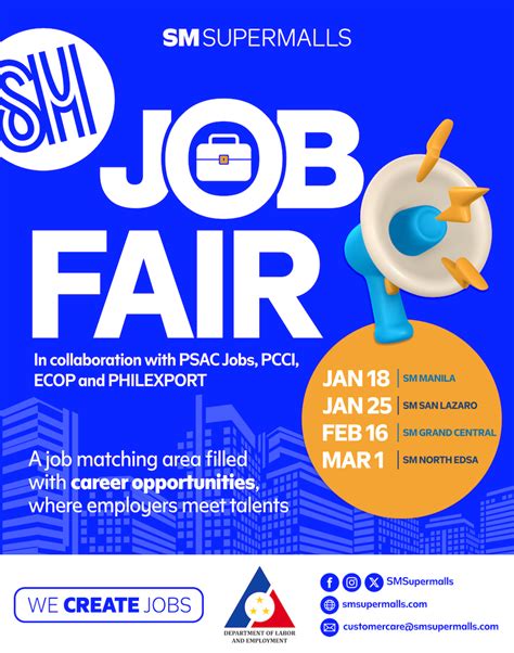 Sm Supermalls Job Fair Schedule Sm Supermalls