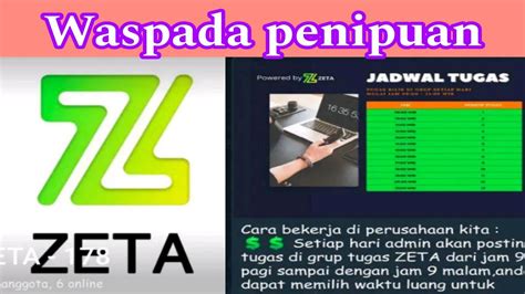 Zeta Penipuan Modus Nonton Vidio Youtube Penipuan Kerja Paruh Waktu