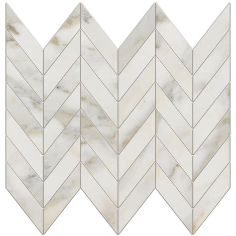 Calacatta Gold 1 1 2 X 3 5 8 Honed Mini Chevron Mosaic Pera Tile