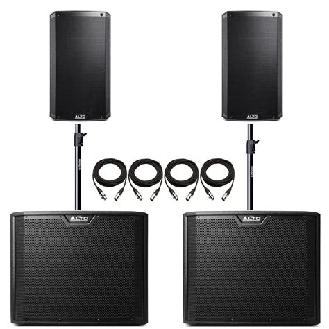 2x TS312 2000 WATT 12 INCH 2 WAY POWERED LOUDSPEAKERS 2x Alto TS318s