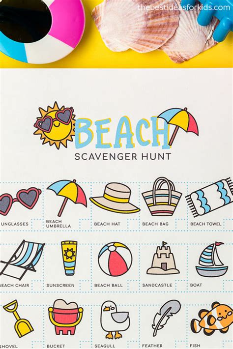 Beach Scavenger Hunt (Free Printable) - The Best Ideas for Kids