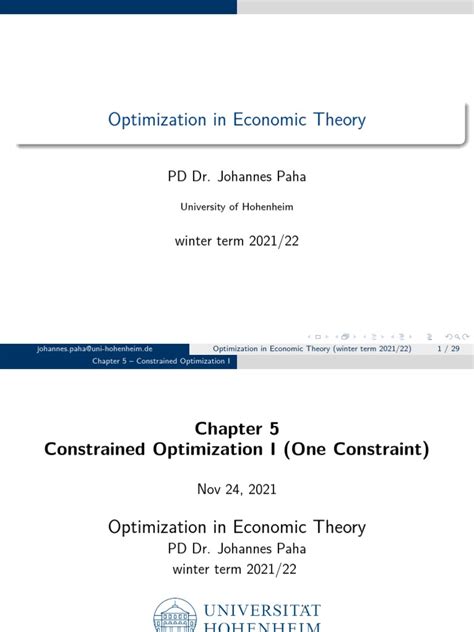 Constrained Optimization 1 | PDF | Mathematical Optimization ...