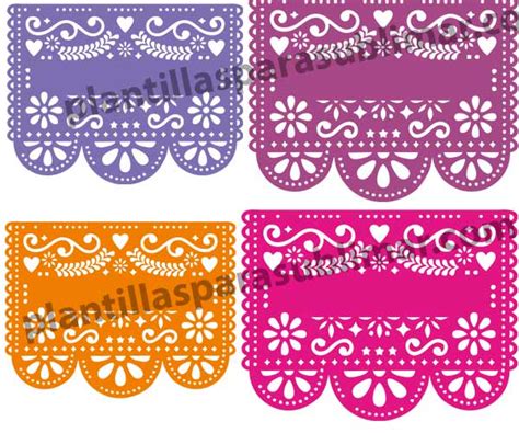 Papel Picado Vector Png Svg Plantillas Para Sublimar