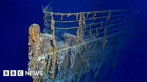 Sub Dive Reveals Titanic Wreck Is Deteriorating Bbc News