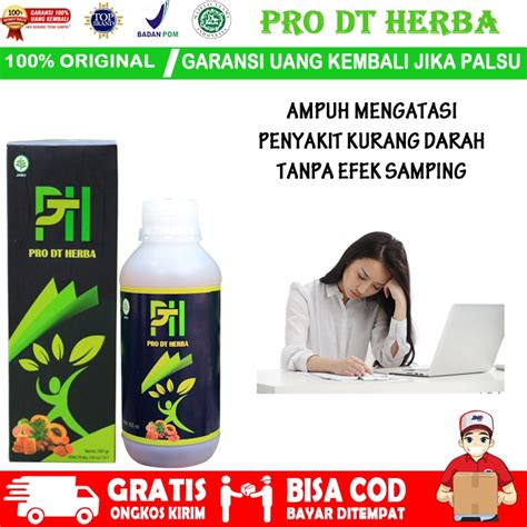 Jual Obat Kurang Darah Dan Darah Rendah Anemia Pro Dt Herba Isi Ml