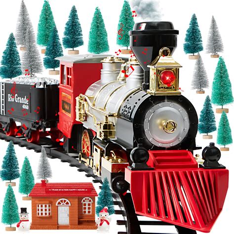 JOYIN Christmas Toy Train Set, Electric Train Gift with Light, Music ...