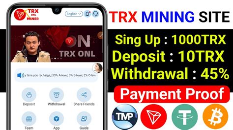 Best Tron Trx Cloud Mining Website Trx New Site Today Trx Mining