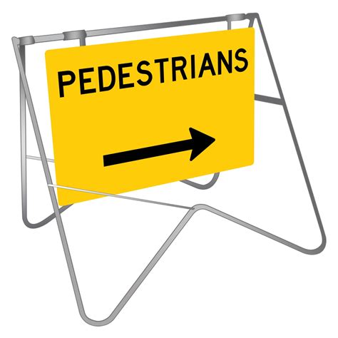 Pedestrians Right Arrow Swing Stand Sign Buy Now Discount Safety