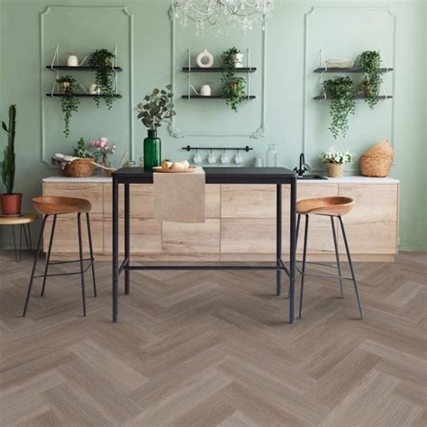 Weathered Oak Lifestyle Spc Herringbone 5 5mm Rigid Core Vinyl Leader