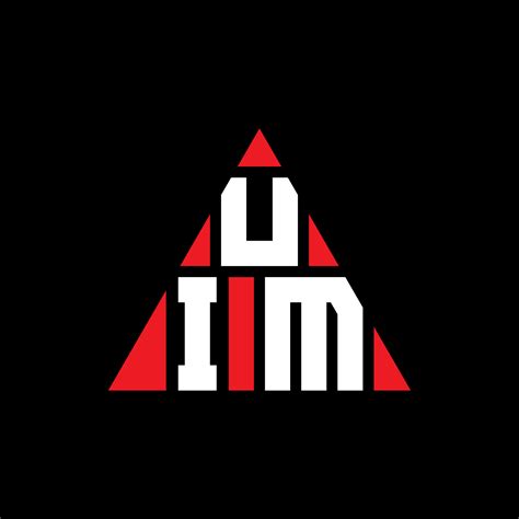 UIM triangle letter logo design with triangle shape. UIM triangle logo design monogram. UIM ...