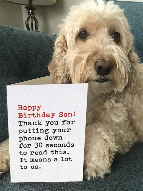 Funny Son Birthday Card Cheeky Son Card Thanks For Putting Etsy