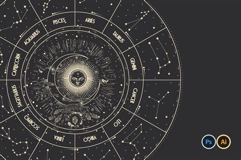 Solar system and the zodiac | Illustrations ~ Creative Market