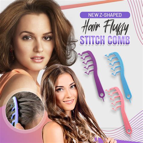 Zig Zag Part Hair Fluffy Stitch Comb Ritzhour