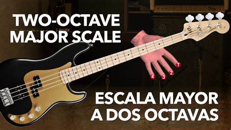 Two Octave G Major Scale On Bass Guitar Youtube