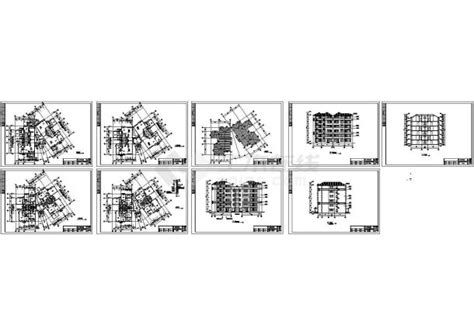 某花园小区六层砖混结构复式公寓建筑设计cad全套施工图（标注详细）住宅小区土木在线