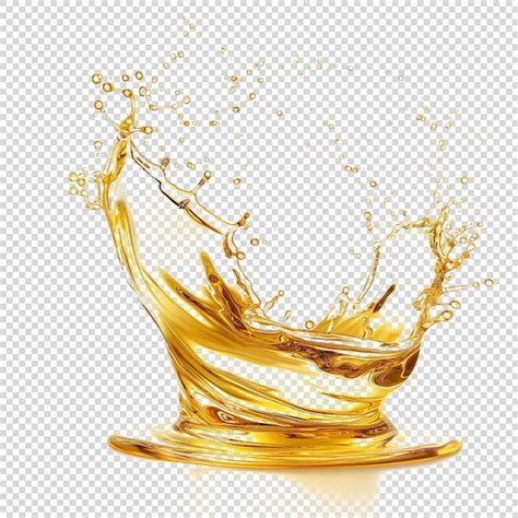 Premium Psd Realistic Oil Splash Isolated In Transparent Background