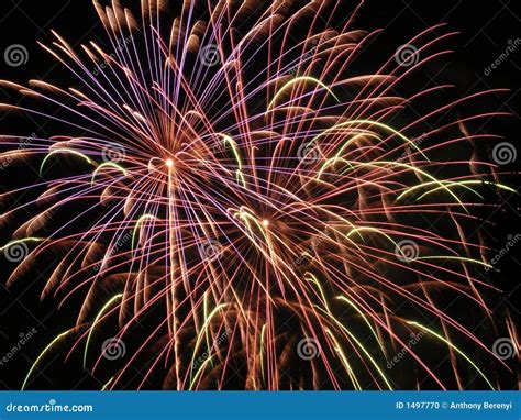 Fireworks burst 3 stock photo. Image of dark, fire, display - 1497770