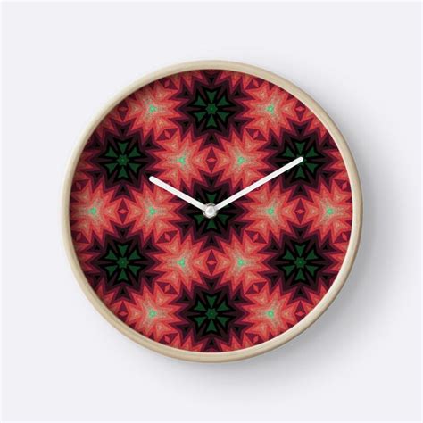 Flowers Explosion Pattern Clock For Sale By Bubbliciousart Clock