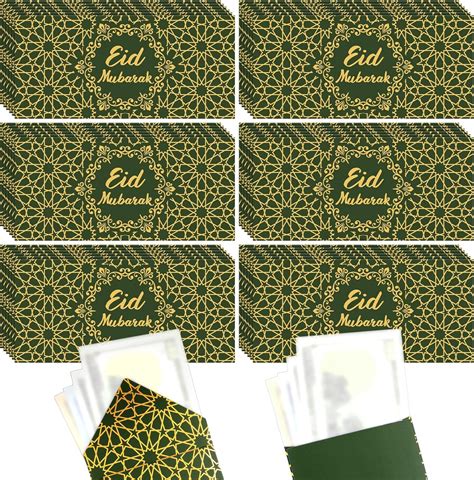 Amazon Sinmoe Pcs Eid Mubarak Money Envelopes Bulk X