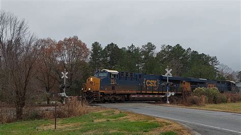 CSX M491 Headed Northbound In Wingate NC With CSXT 951 In The Lead 12 6