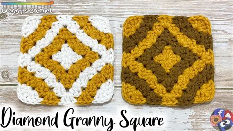 Crochet “diamond” Granny Square Tutorial Youtube