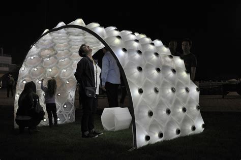 Designlabworkshop S Solar Bytes Pavilion Illuminates The Sun S Path