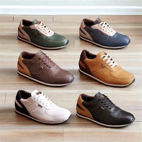 Jual Cevany Jellal Sepatu Sneakers Casual Kulit Asli Pria Original