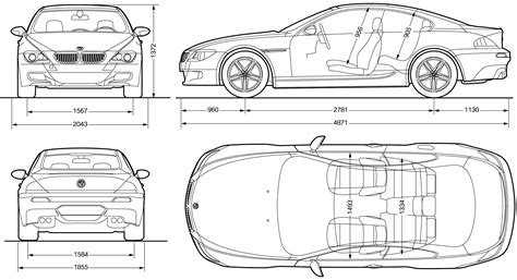 Bmw M E Coupe V Blueprints Free Outlines