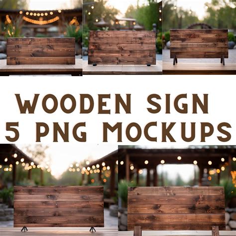 Rustic Wooden Sign Mock Up Bundle Mock Up For Wooden Sign Event Sign