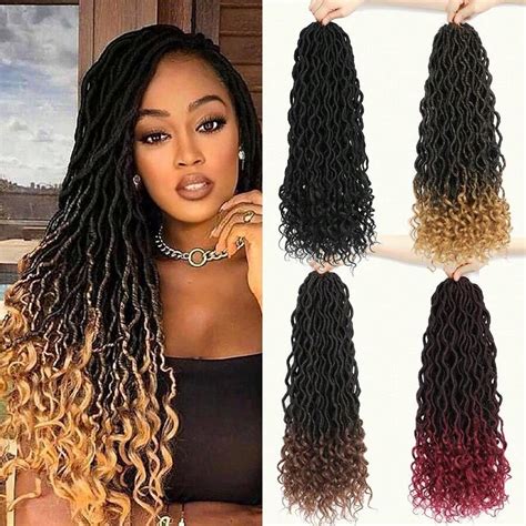 Pelo De Crochet De Locs Falsos De Pulgadas Pelo De Crochet Rizado Y