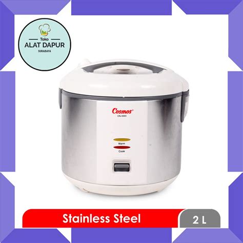 Jual Magic Rice Cooker COSMOS Panci Stainless Steel 2 Liter 3 In 1