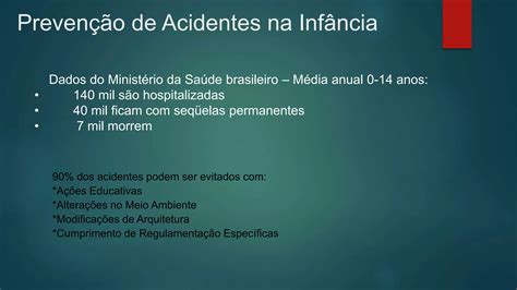 Prevenção de acidentes na infância PPT