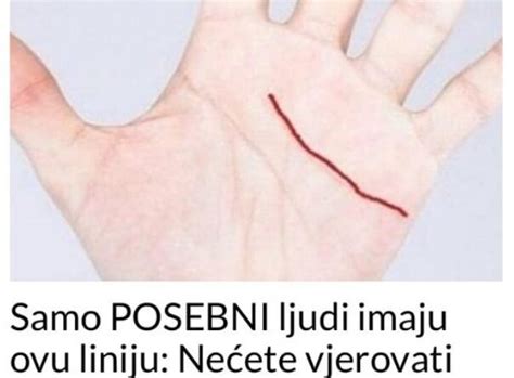 Samo POSEBNI ljudi imaju ovu liniju Nećete vjerovati što ona znači