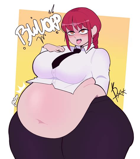 Rule 34 Belly Expansion Burping Chainsaw Man Fat Huge Thighs Makima