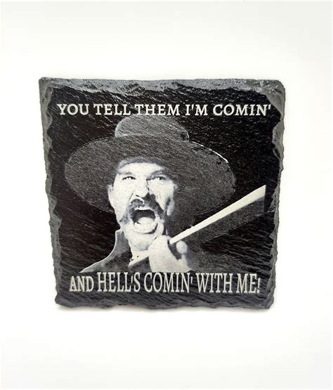 Tombstone Doc Holliday Wyatt Earp Slate Coaster Collection Edition Set ...