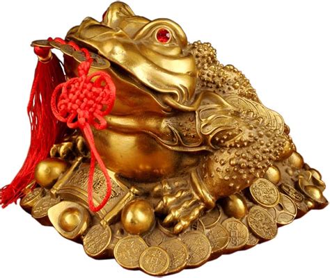 Amazon Keeword Brass Feng Shui Money Frog Sculpture Three Legged