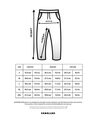 Size Chart Jogger – DRMRLAND