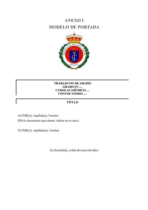 Portada Tfg C Mo Hacerla Paso A Paso Y Con Ejemplos