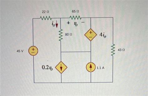 Solved For The Circuit Shown Above Solve For Vo And Io Chegg