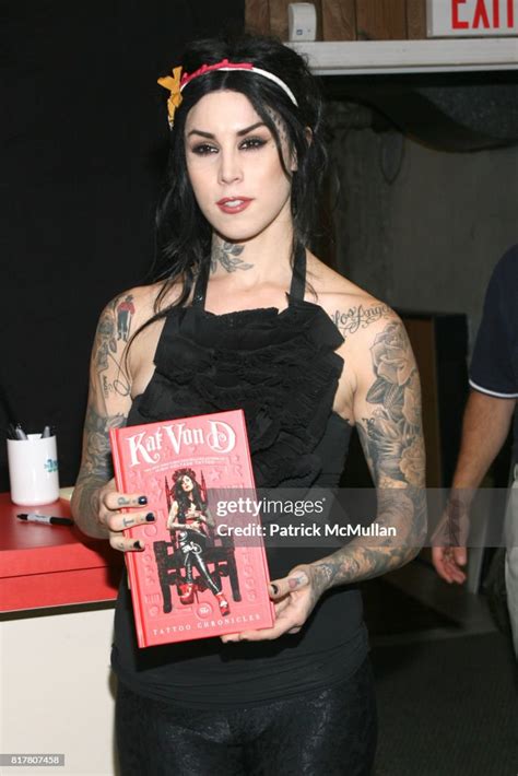 Kat Von D attends Kat Von D book signing of her book, "The Tattoo ...