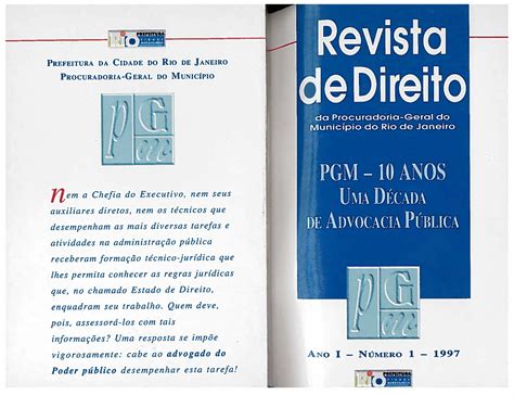 v 1 n 1 1997 Revista de Direito da Procuradoria Geral do Município