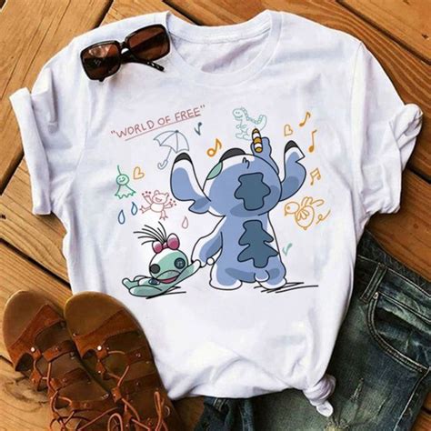 Damskie Koszulki Kawaii Lilo Stitch Mieszne Kobi 13796645679 Allegro Pl